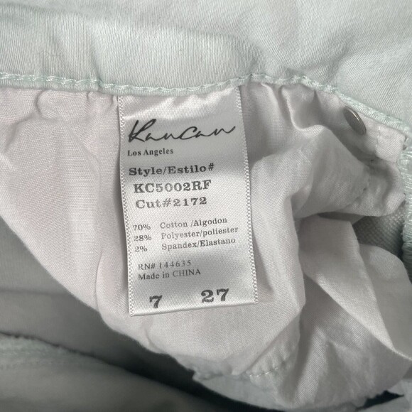 Kancan Estilo Mint Green High Rise Skinny Stretch Jeans Size 7/27 EUC - Picture 8 of 9